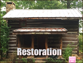 Historic Log Cabin Restoration  Danbury, North Carolina